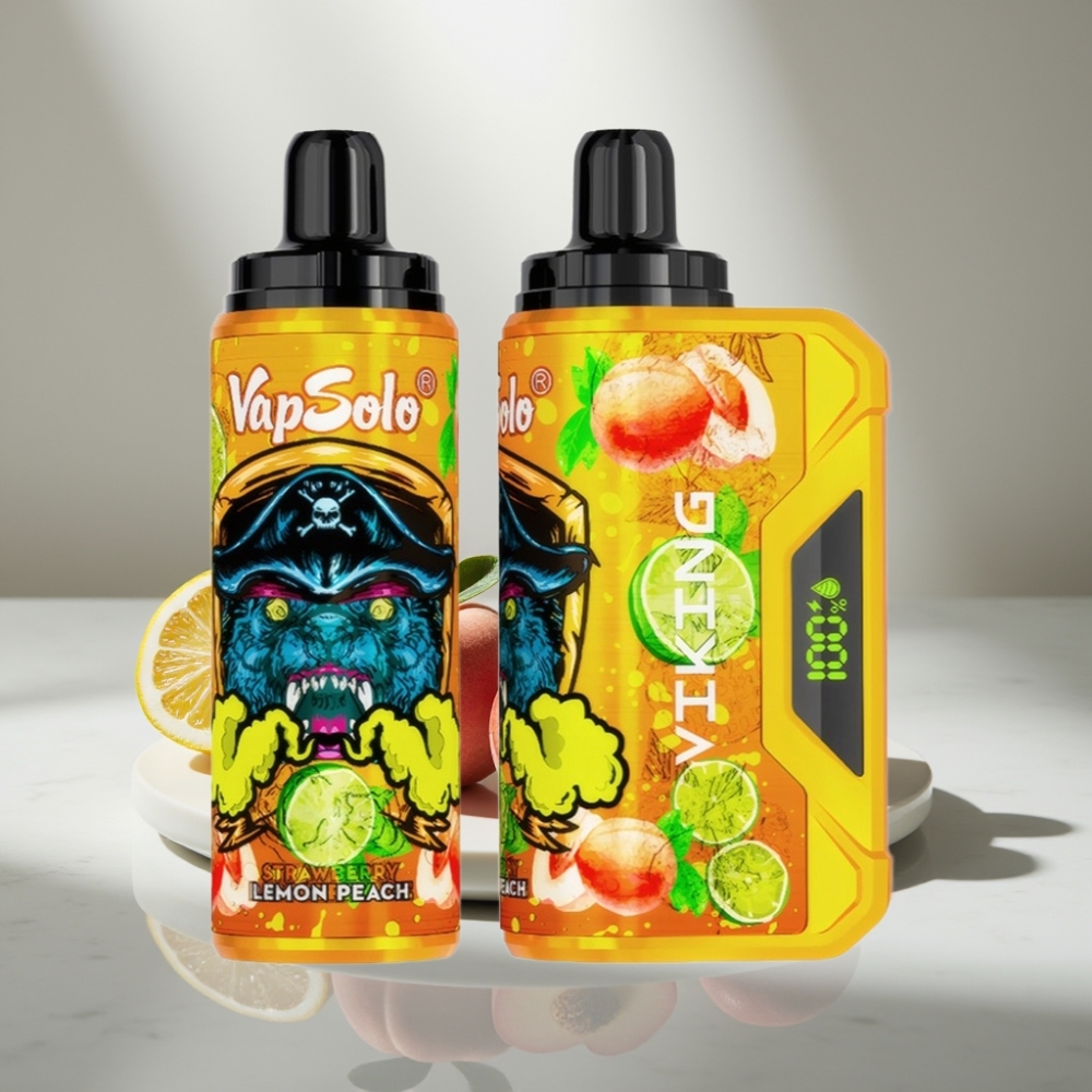 VapSolo VIKING 12000 Puffs 22ml Lemon Peach Type-C LED Display
