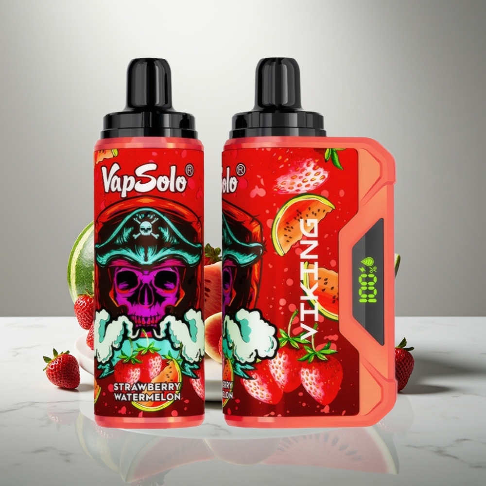VapSolo VIKING 12000 Puffs 22ml Φράουλα Καρπούζι Type-C LED