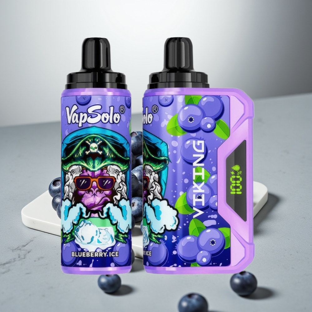VapSolo VIKING 12000 Puffs vape μιας χρήσης 22ml Type-C Blueberry