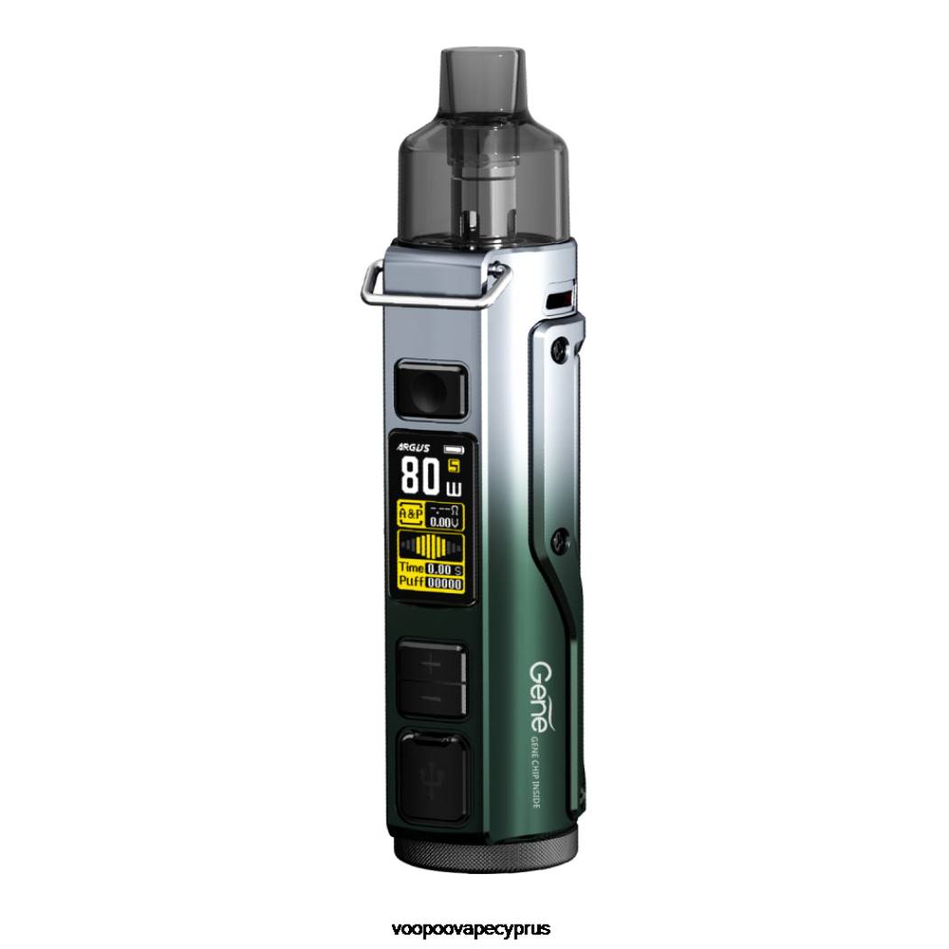 VOOPOO ARGUS PRO pod mod kit μαυροπράσινο ασημί 442P29 - VOOPOO Vape Mod