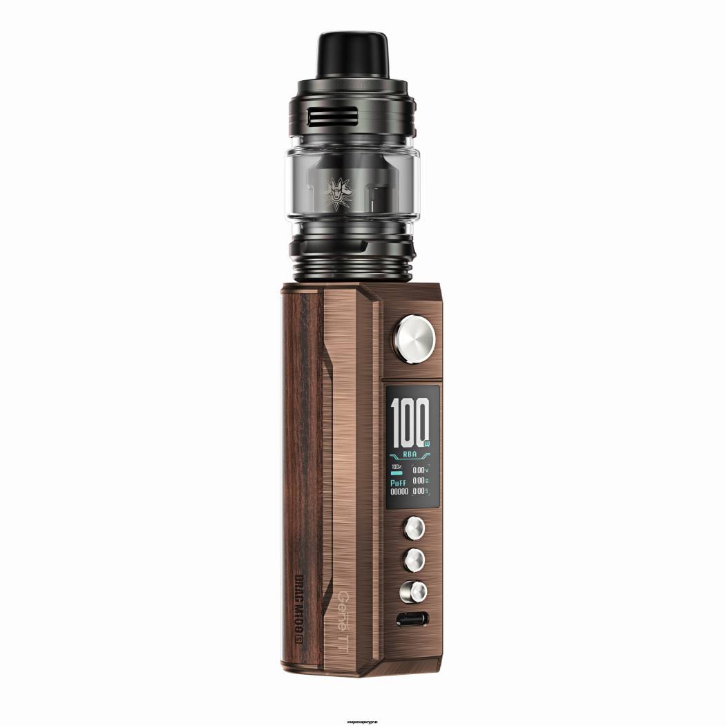 VOOPOO DRAG M100S συσκευή mod αντίκες ορείχαλκου & padauk 442P275 - VOOPOO Vape Pen