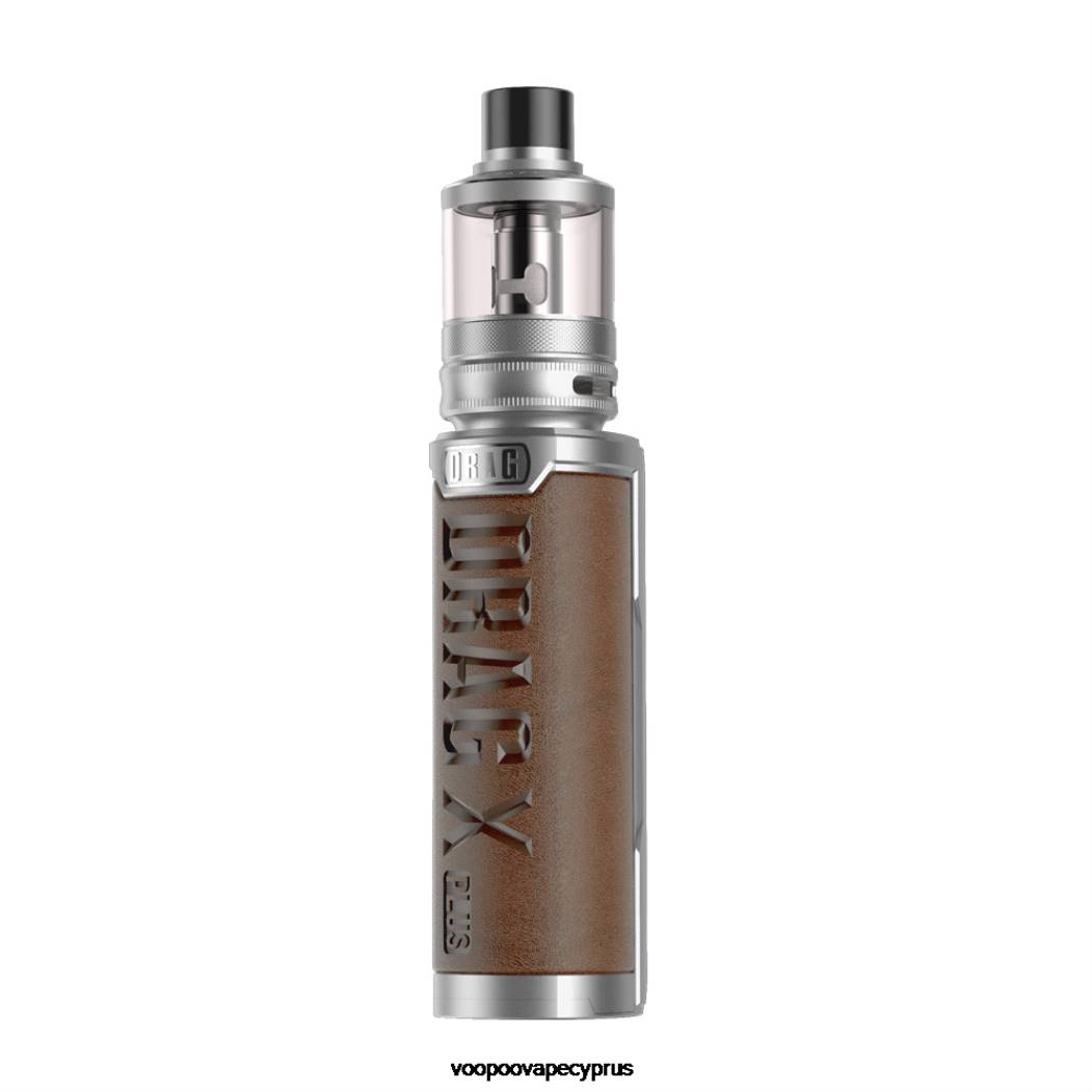 VOOPOO DRAG X PLUS επαγγελματική έκδοση ασημί + ρετρό καφέ 442P281 - VOOPOO Vape Drag Lietuva